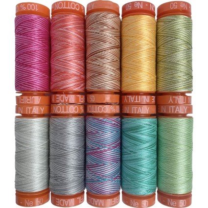 Tula Pink’s iconic Premium Collections have a fresh new look! Ten small spools of Aurifil’s versatile 50 wt thread in that perfect array of variegated hues that we know and love! With updated packaging featuring Tula’s original illustrations, we’re certain that these sets will continue to be fan favorites!
