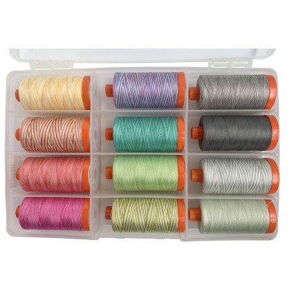 Tula Pink’s iconic Premium Collections have a fresh new look! Twelve large spools of Aurifil’s versatile 50 wt thread in that perfect array of variegated hues that we know and love! With updated packaging featuring Tula’s original illustrations, we’re certain that these sets will continue to be fan favorites.