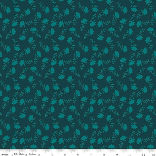 Lucy's Garden - Tonal Teal