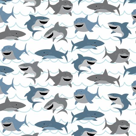 Novelty Sharks - White