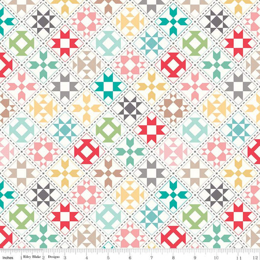 My Happy Place Home Décor - Quilt Blocks Cream