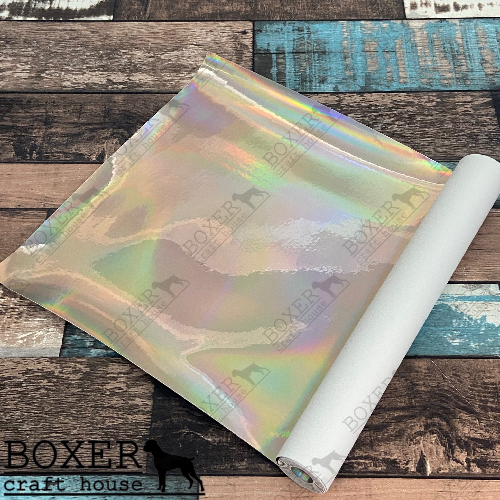 Holo, Holographic Faux Leather, Holographic Vinyl, Boxer Craft House Faux Leather, Embroidery Vinyl, Sewing Vinyl, Ivory Holographic, Sewing with Faux Leather, Boxer Craft House