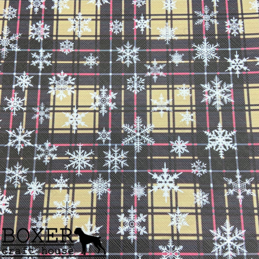 Snowflake Plaid Tan