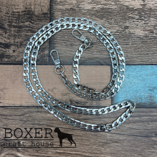 Silver Metal - Purse Chain Flat 40 inch