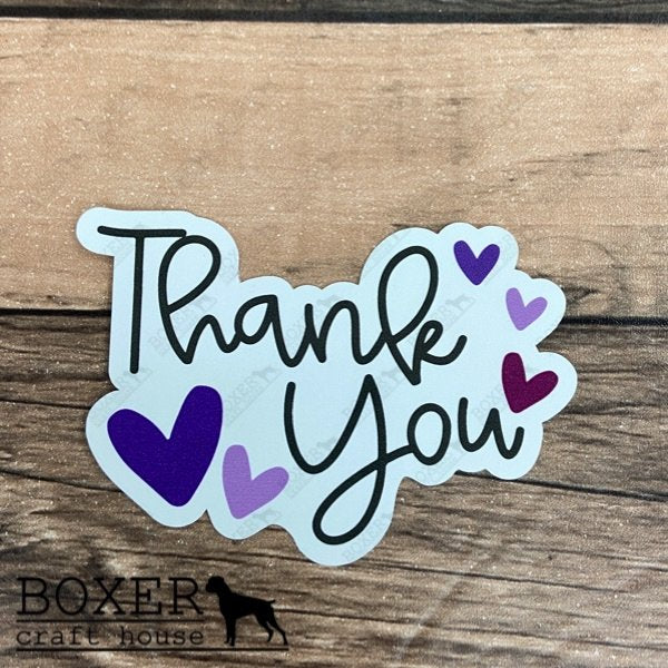 Thank You Hearts Value Sticker