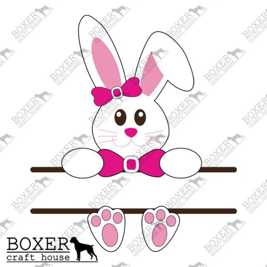 Easter Bunny Personalize Girl Pink HTV Transfer