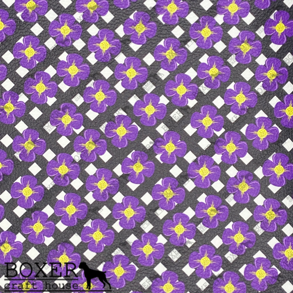 Purple Flowers and Squares