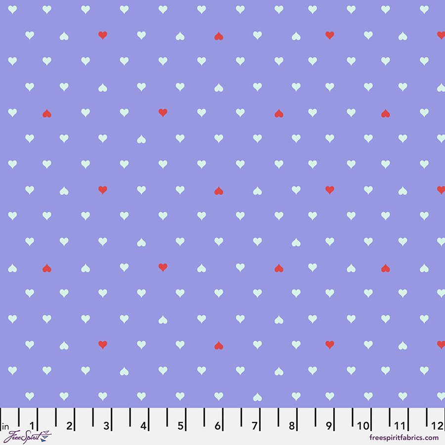 Tula Pink Fabric, Besties Collection, Buy Tula Pink, Sewing, Quilting Fabric, Boxer Craft House Fabric, Unconditional Love - Bluebell Besties,