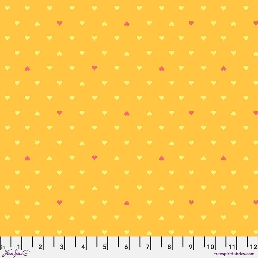 Tula Pink Fabric, Besties Collection, Buy Tula Pink, Sewing, Quilting Fabric, Boxer Craft House Fabric, Unconditional Love - Buttercup Besties,