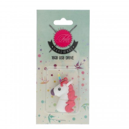 Introducing the new Tula Pink Hardware UNICORN 16gig USB stick for all your adorable flash drive fantasies! These USB sticks are perfect to store your Tula Pink machine embroidery files on your BERNINA or to be used as a general use portable USB stick that’s cuter than the basic ones!