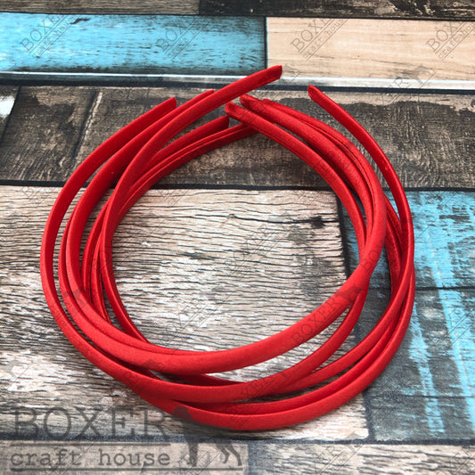 6 Count Red Satin Headband