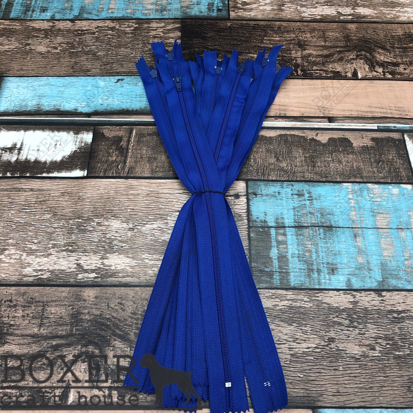 Peacock Blue 12 inch Zipper 10 Pack