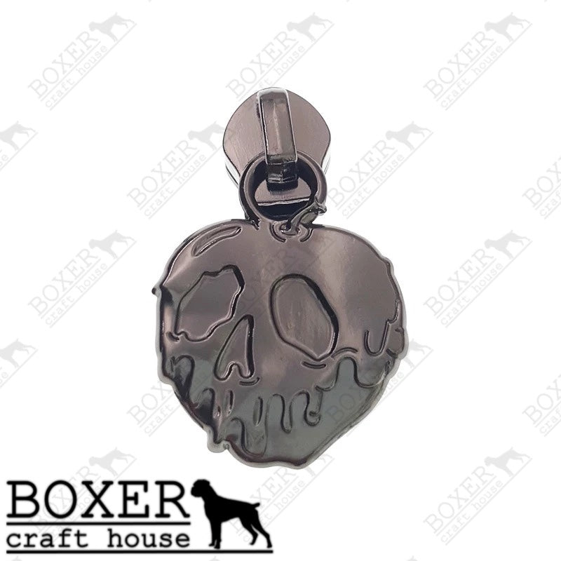 Skull #5 Zipper Pull – Boxer Craft House