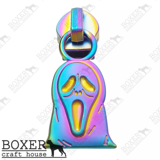 Scream Face #5 Zipper Pull - Matte Rainbow