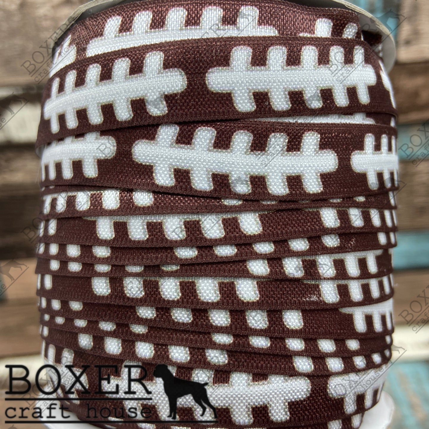 FootBall Laces Fold Over Elastic 5/8 FOE 1 Yard