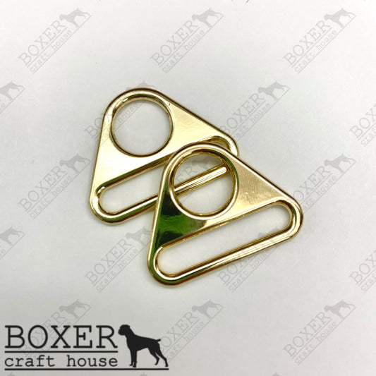 Triangle Rings 1 inch - Gold 2pc