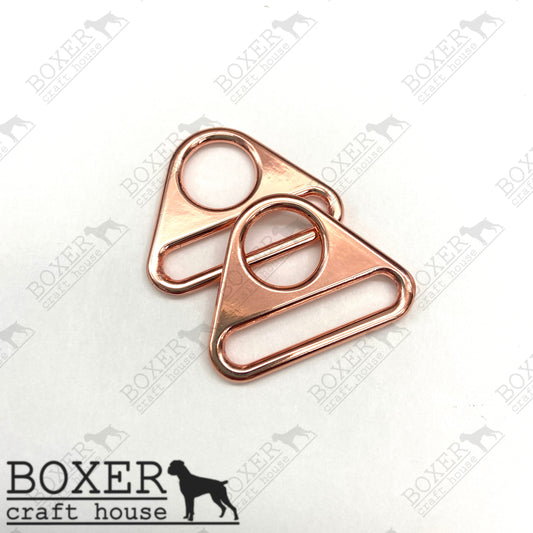 Triangle Rings 1 inch - Rose Gold 2pc
