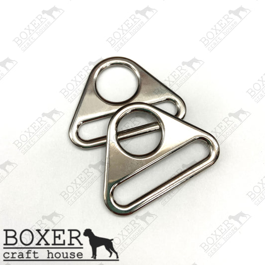 Triangle Rings 1.50 inch - Silver 2pc