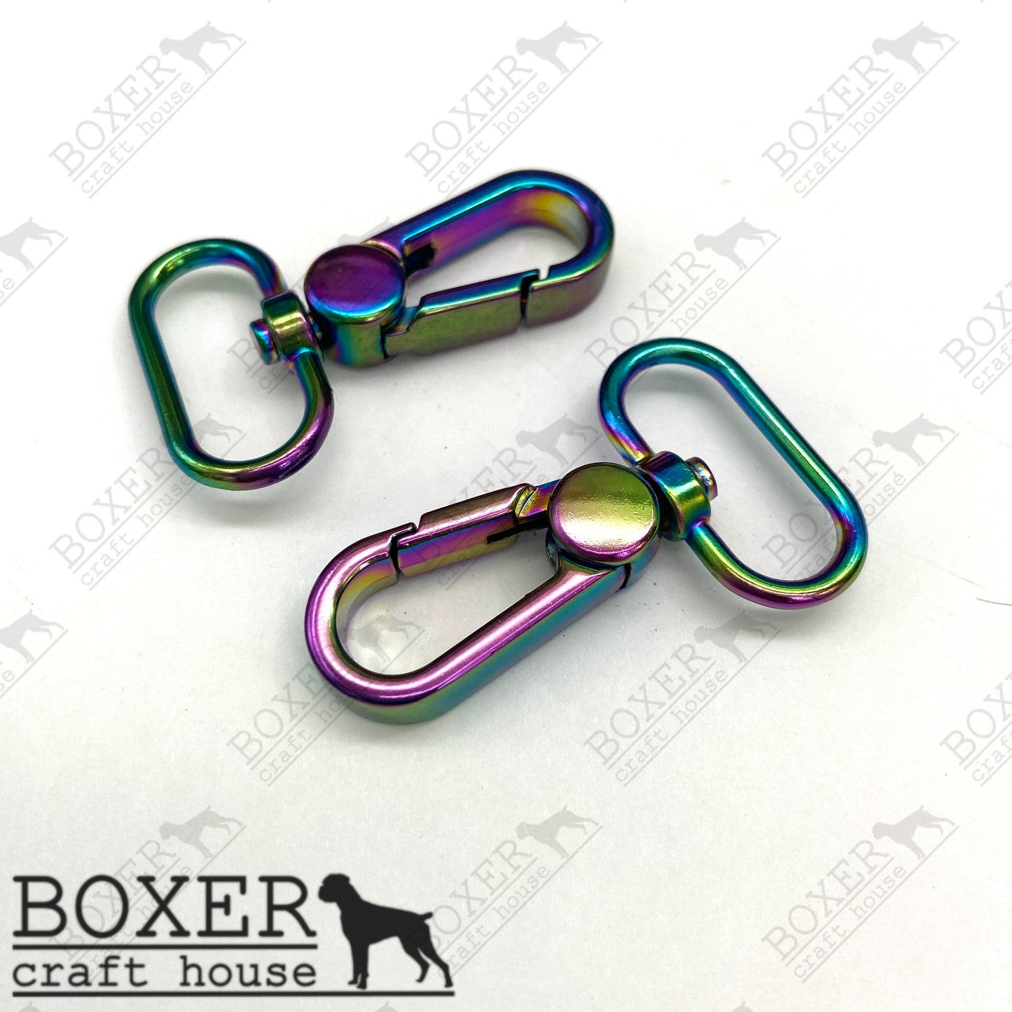 Swivel Hooks  1 inch Flat Profile - Rainbow 2pc