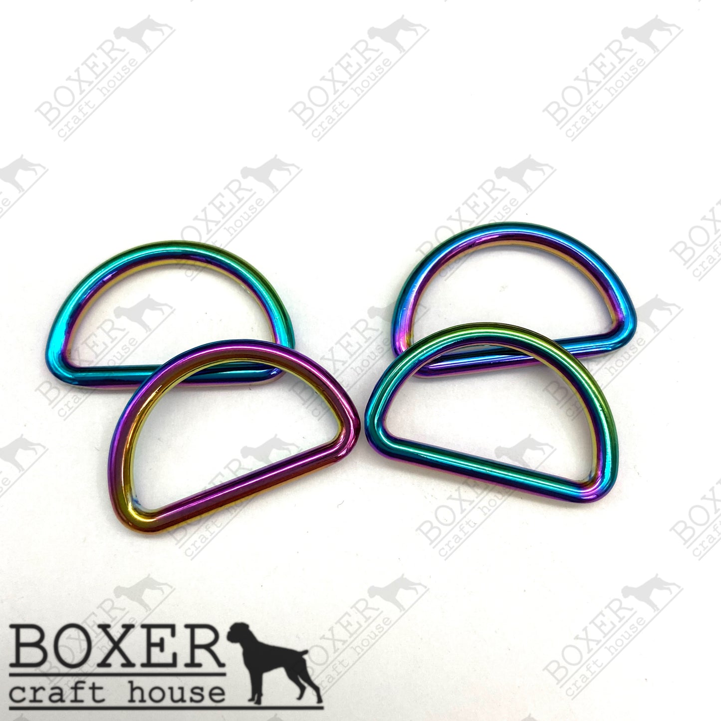 D-Ring 1 inch - Rainbow 4pc