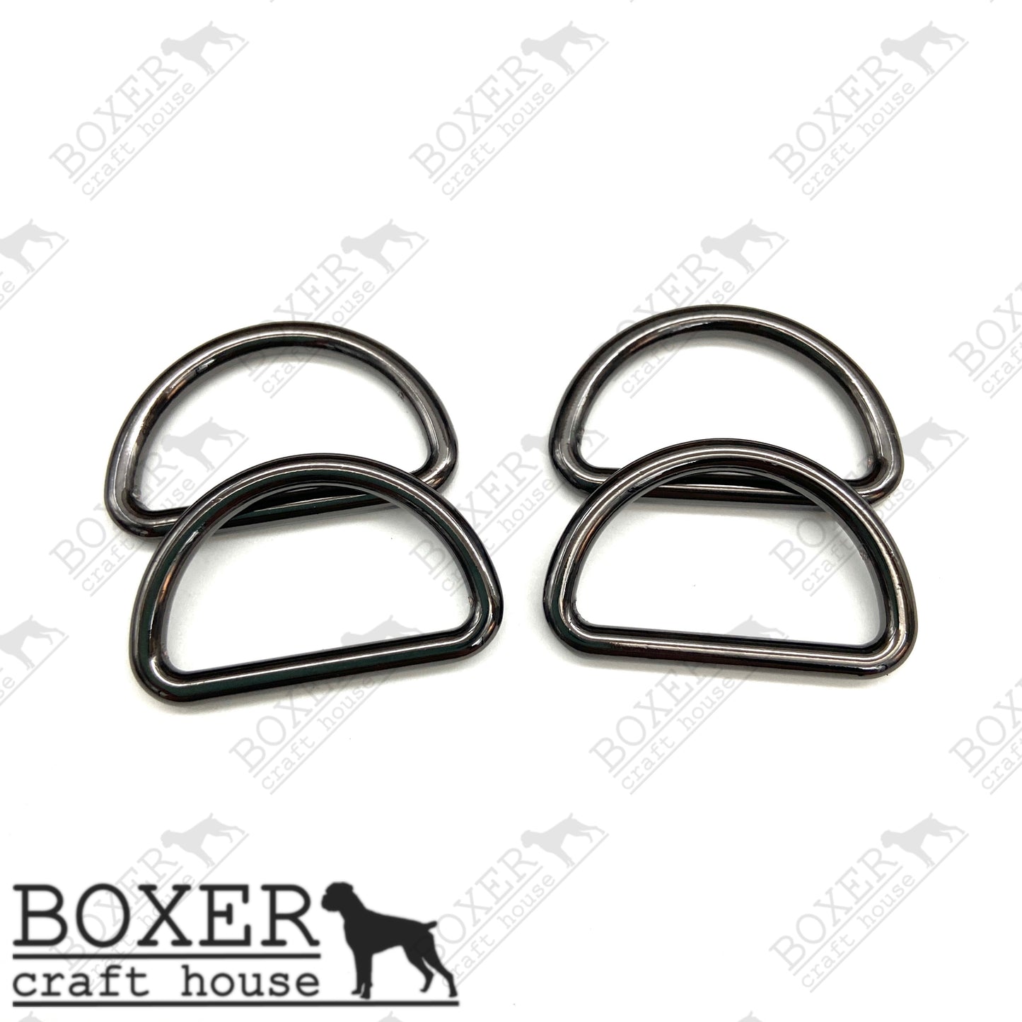 D-Ring 1 inch - Gun Metal 4pc