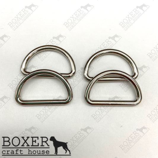 D-Ring 1 inch - Silver 4pc