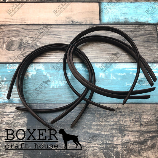 6 Count Brown Satin Headband