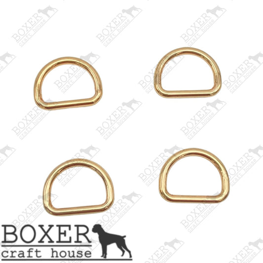 D-Ring 1/2 inch - Rose Gold 4pc