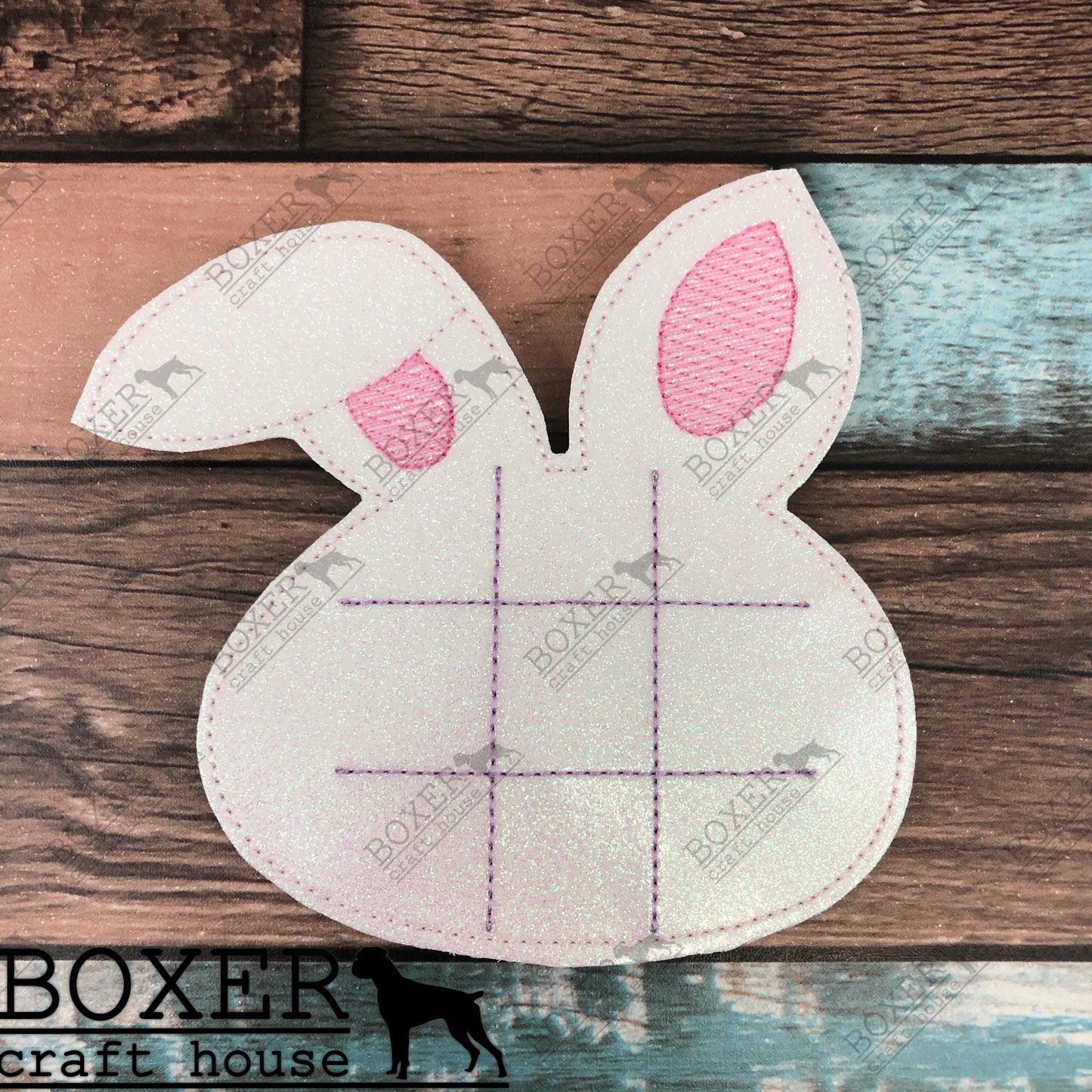 Bunny Face Tic Tac Toe Board