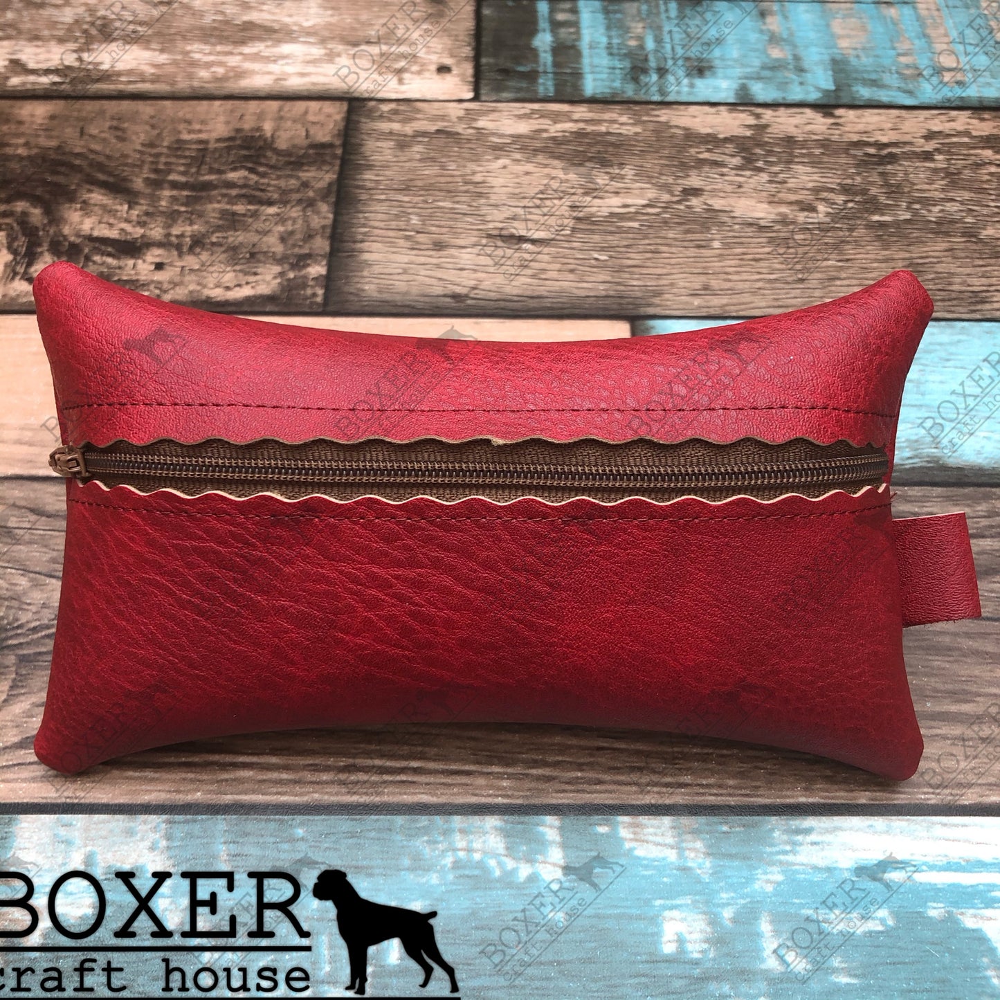 Deep Red Faux Leather