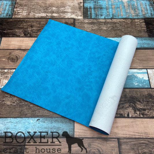 Pool Water Blue Faux Leather