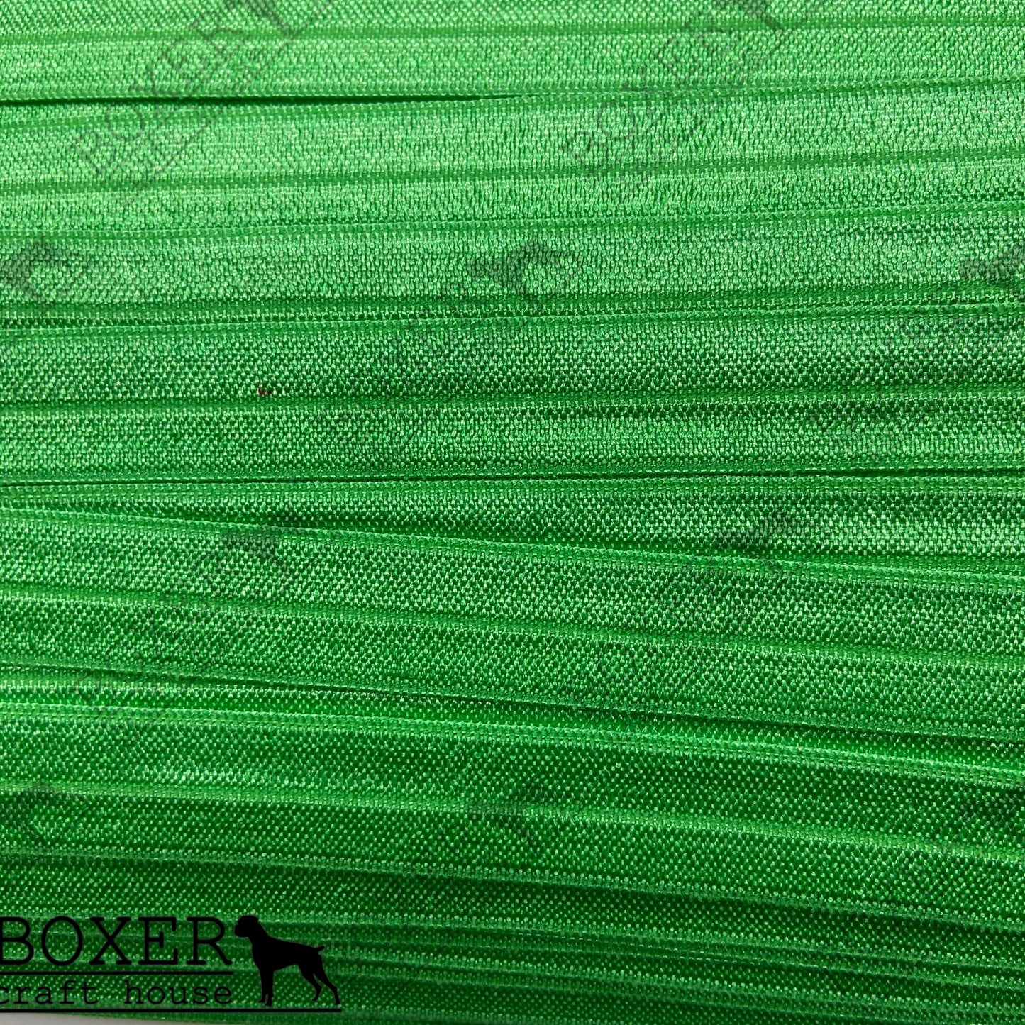 Green FOE 5/8 Fold Over Elastic 1 Yard