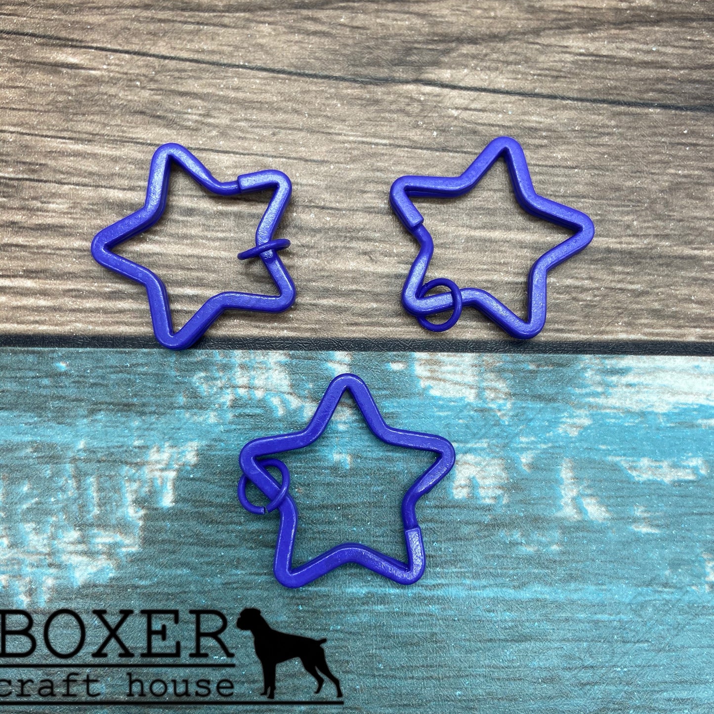 Purple Star Split Key Ring 10 Pack