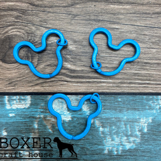 Blue Mouse Split Key Ring 10 Pack