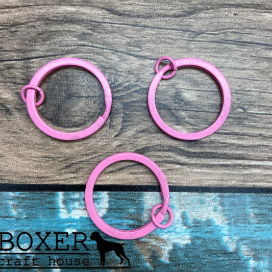 Pink Split Key Ring 10 Pack