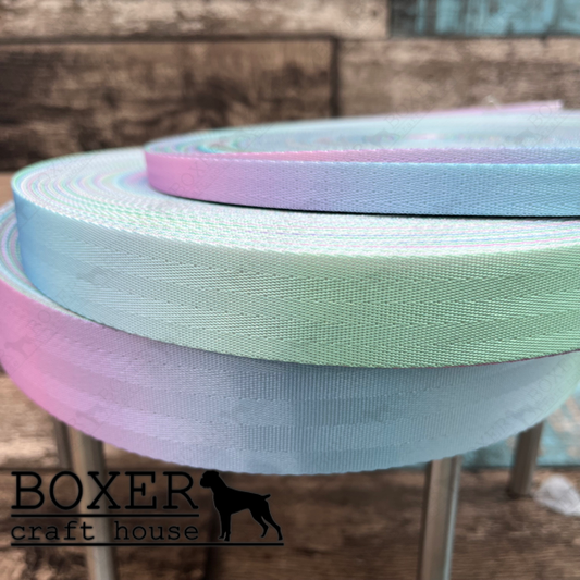 Seatbelt Webbing - Pastel Rainbow