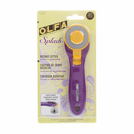Splash 45mm Rotary Cutter by OLFA - Purple