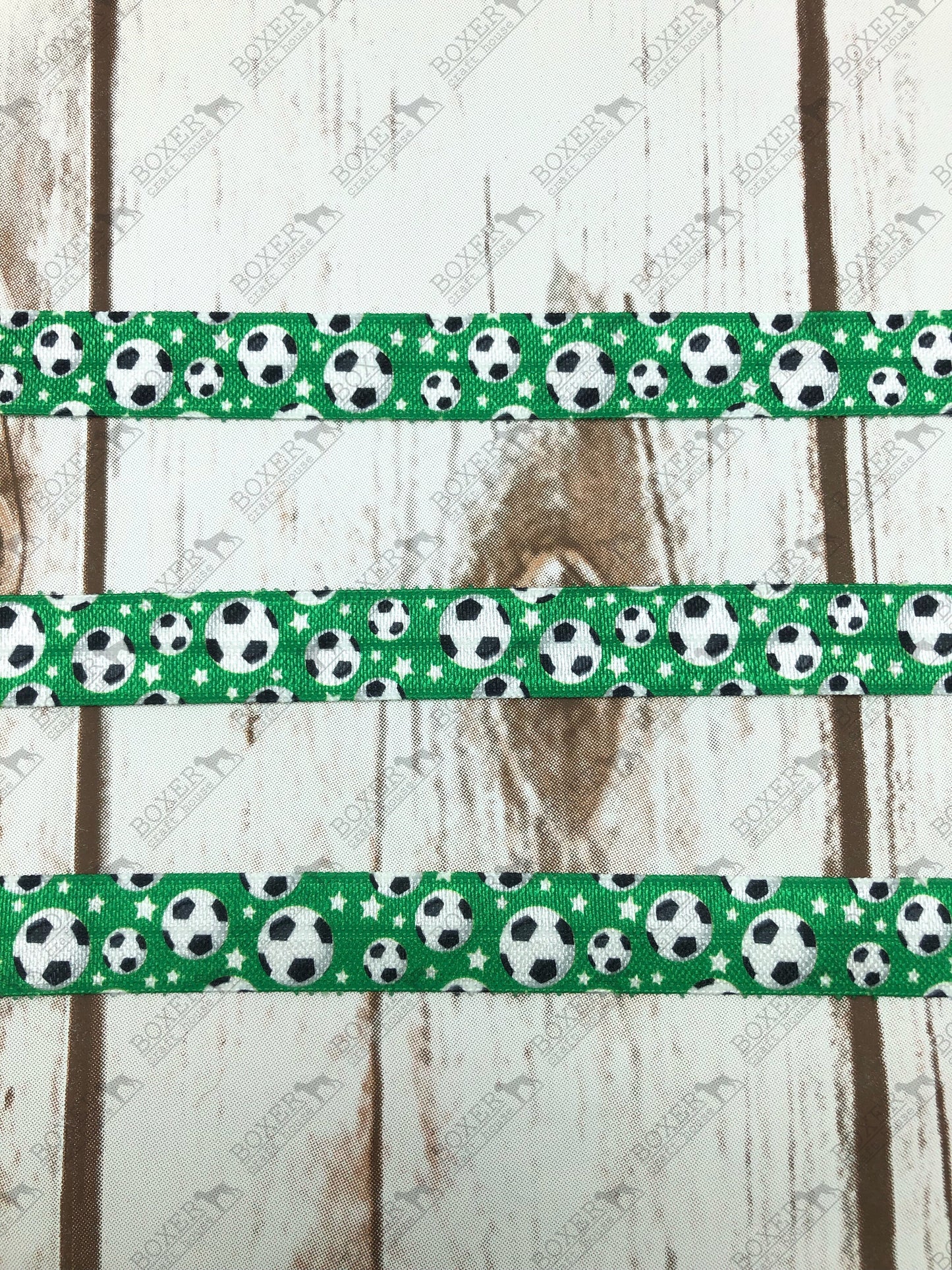 Soccer ball Green FOE 5/8 Fold Over Elastic 1 Yard